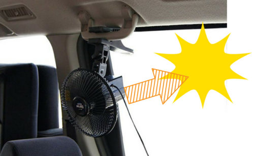 車用クリップ式扇風機の取り付け場所のオススメは 軽自動車に特にオススメ ベタログ